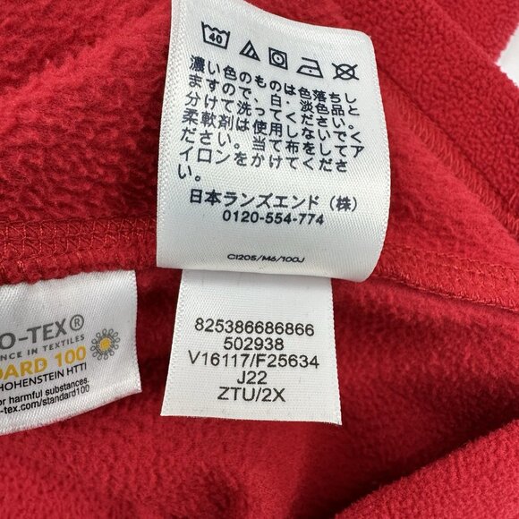 Lands' End Women's Red Athletic Quarter Zip Fleece Activewear Top 2XL/20-22W/C51 - Picture 11 of 15